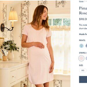 Lake Pink Striped Pajama Dress